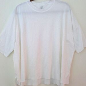 Planet by Lauren G White Boxy Crew Short Sleeve Shirt One size (bx26)